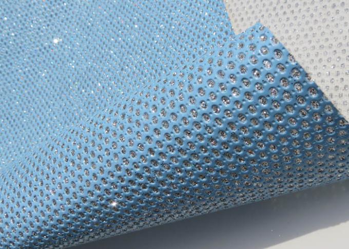 Свет - голубая красивая пефорированная ткань кожаной ткани водоустойчивая кожаная материальная