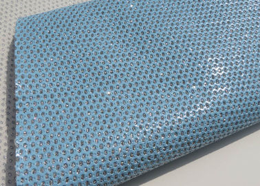 Китай Свет - голубая красивая пефорированная ткань кожаной ткани водоустойчивая кожаная материальная поставщик